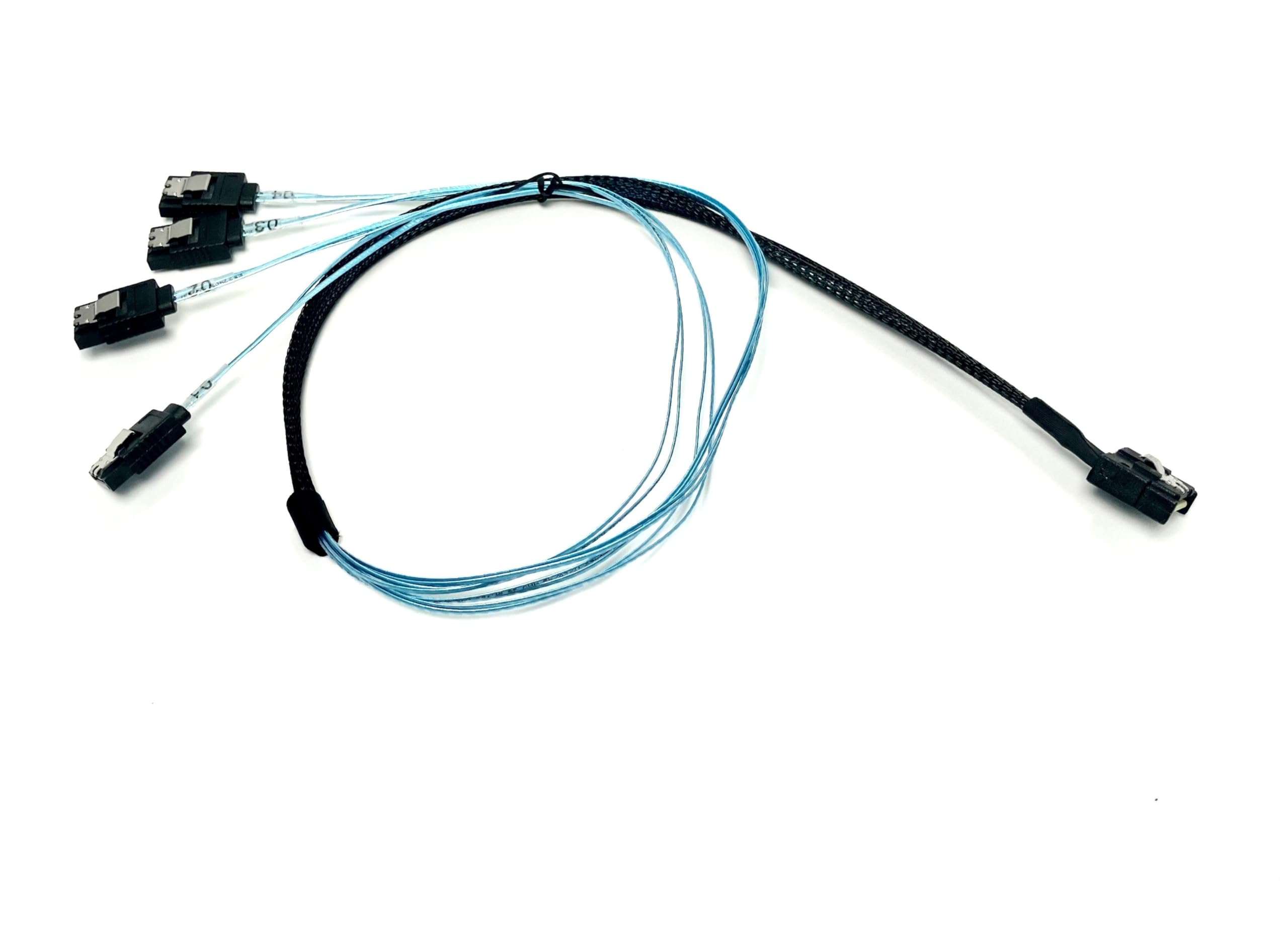 Micro SATA Cables | Efficient Data Transfer with The MCIO 4i 38 Pin to 4 x SATA 7 Pin Cable