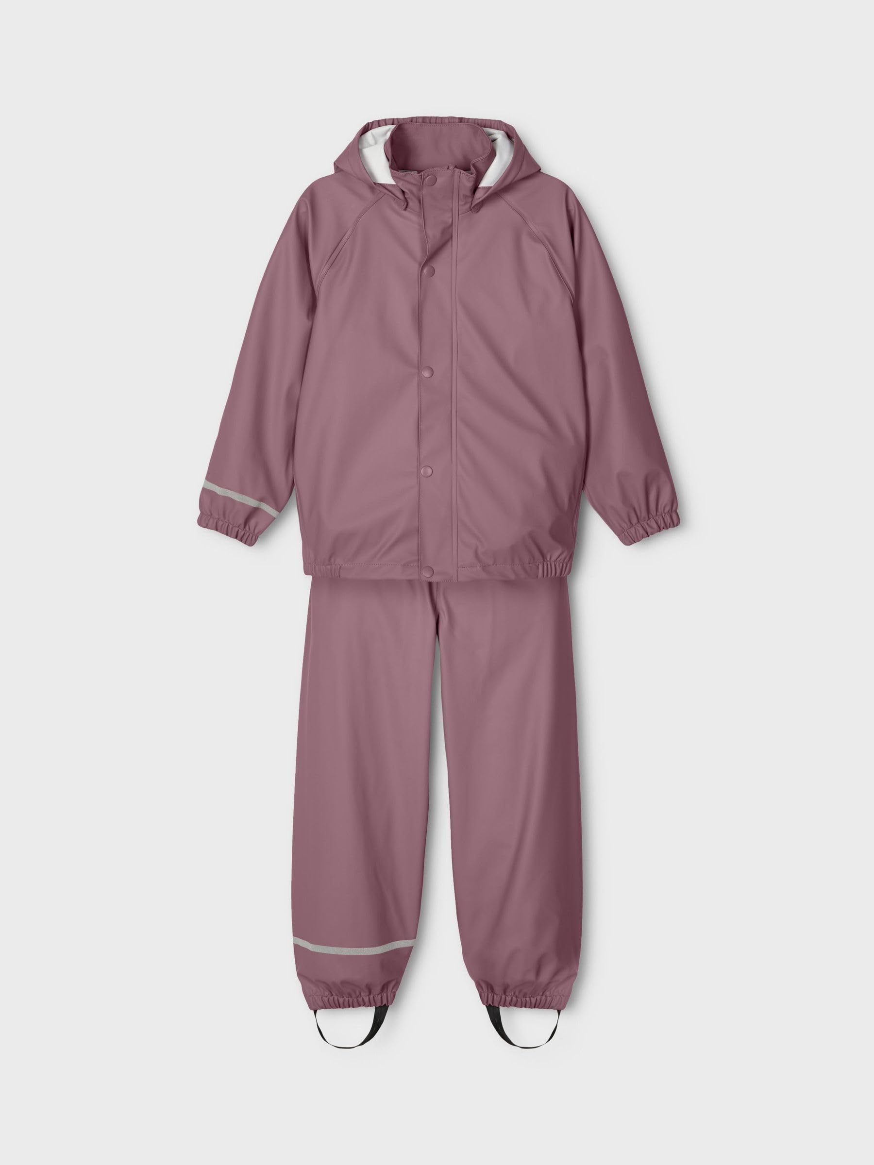 NAME IT Nkndry Rain Set Noos Zestaw Przeciwdeszczowy Uniseks, Fioletowy (Wistful Mauve), 104