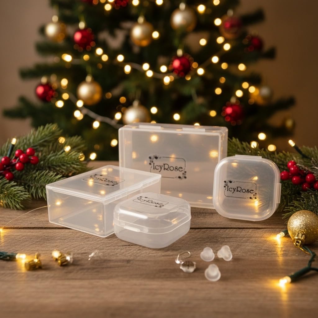 925 Sterling Silver Set of 4 Pairs Christmas Set Crystal Red nose Rudolph Reindeer, Crystal Candy Cane, Santa Claus, Snowman Stud Earrings (Nickel Free) - Image 7