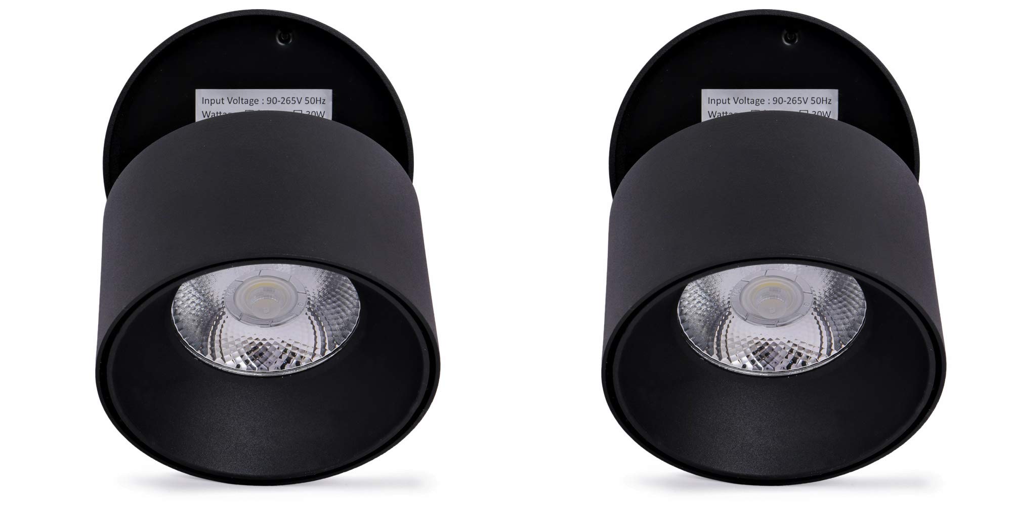 FOS LED COB Surface Ceiling Light 20W with 360-degree Adjustable Head (2200 LUMENS, Black Body, Warm White 2700k, Pack of 2, Warranty 2 Years)-image-42