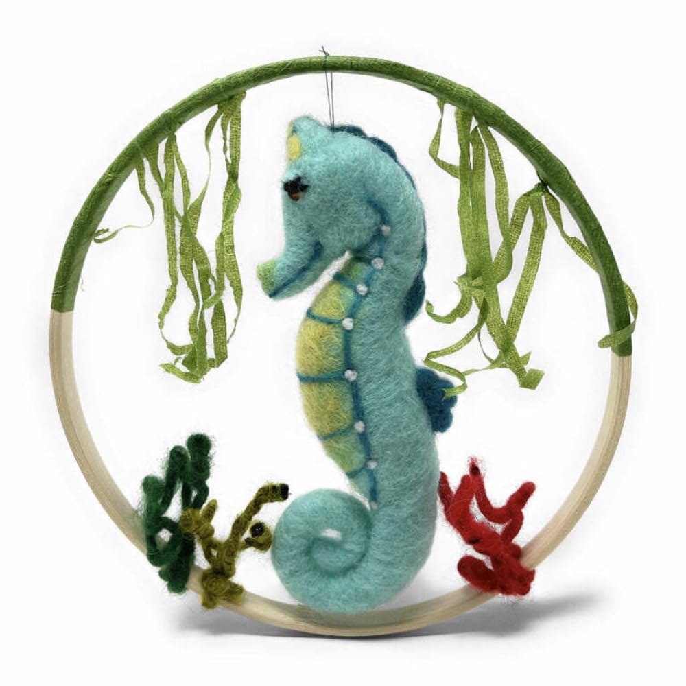 The Crafty Kit Co Sea Horse Needle Felting Kit