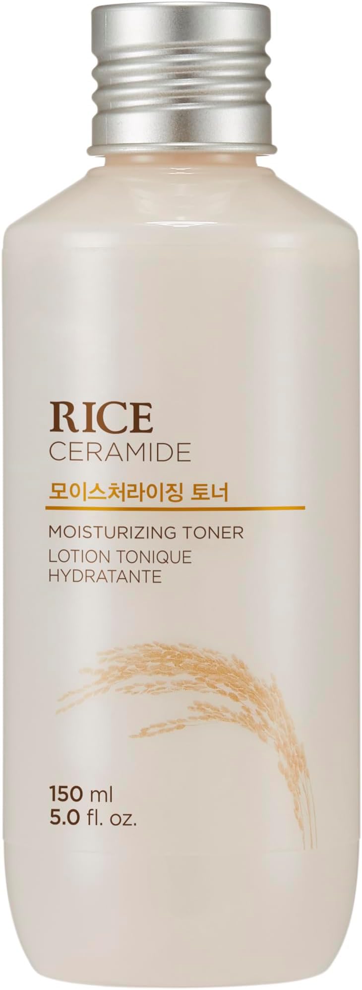 [THEFACESHOP] Rice & Ceramide Moisturizing Facial Toner, Provides Deep Hydration with Ceramide and Rice Extract - 150 ml