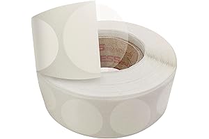 MESS Clear Circle Stickers 1 Inch - 1000 Pack - Clear Labels...