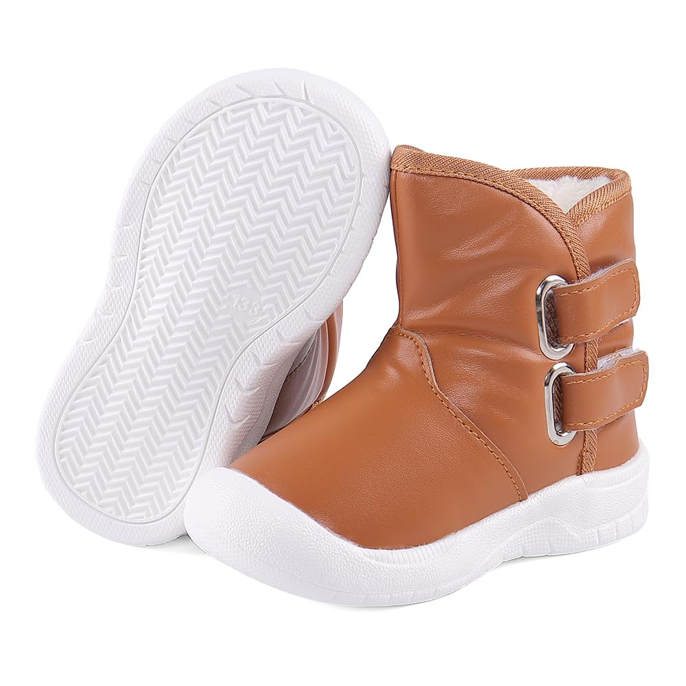 LACOFIA Botas de Nieve Impermeables para Invierno de la Suela de Goma Antideslizante para bebé niña y niño