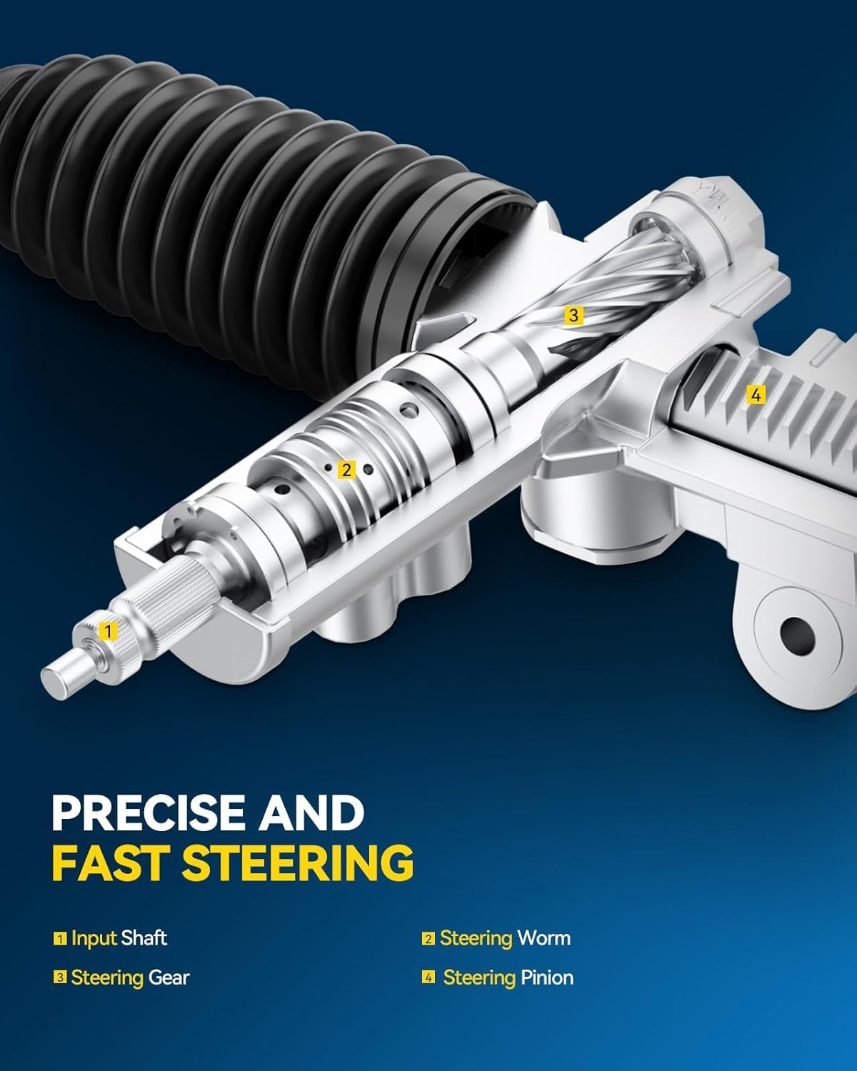 PHILTOP Hydraulic Power Steering Rack and Pinion Replacement for Toyota Corolla 1993-2002, Corolla 1994-1996, Chevy 1998-2002 Prizm, Geo 1993-1997 Prizm, Steering Rack and Pinion Replace 26-1963