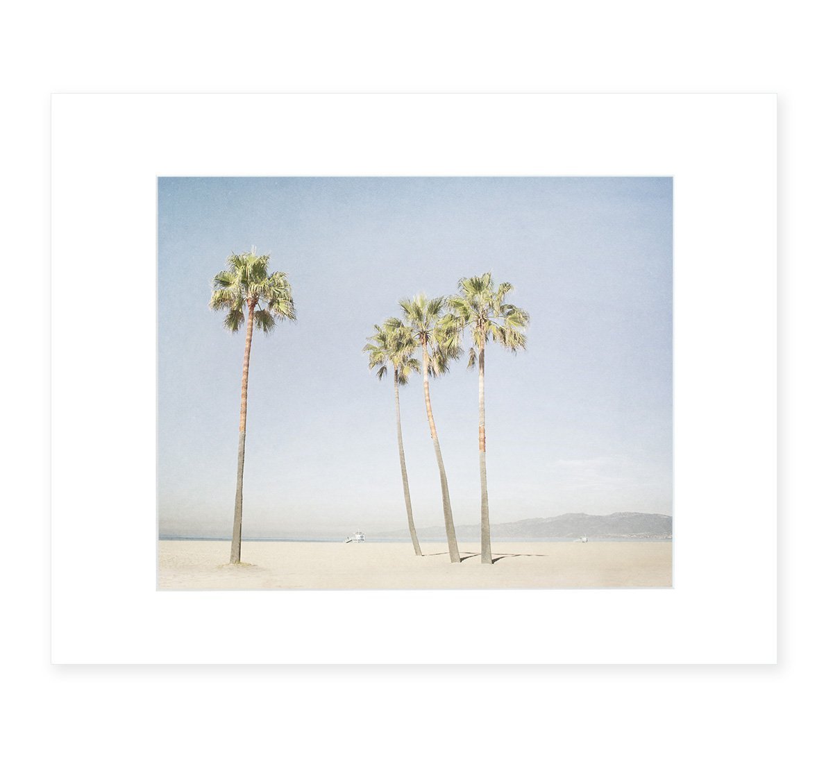 California Wall Art, Venice Beach Palm Tree Art, Santa Monica Coastal Wall Decor, Tropical Beach Picture - 5x7, 8x10 Print (not framed), ‘Boardwalk Palms’