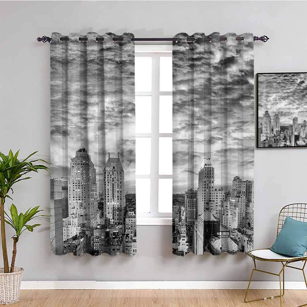 House Decor Room Darkened Heat Insulation Curtain Skyline Rooftop
