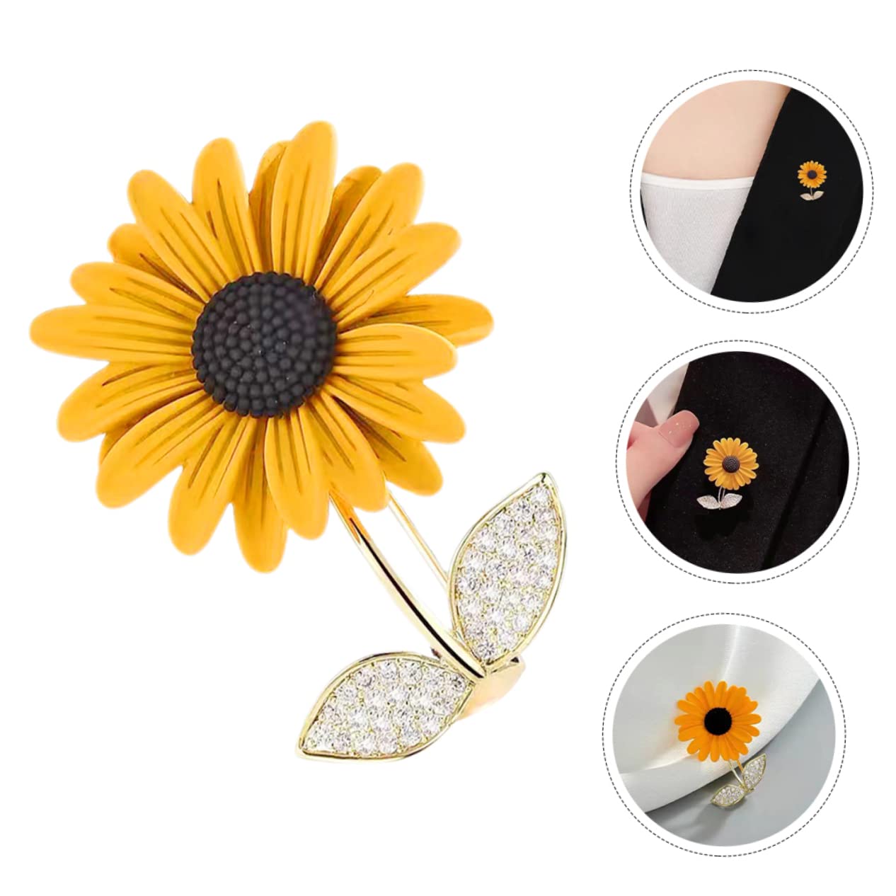 PRETYZOOM 5stücke Sonnenblumen-brosche Für Damen Elegante Anstecknadel Für Formelle Anlässe Hochzeit Partys Mit Hochwertiger Verarbeitung Zur Dekoration Von Kleidung Schals Und Stolen