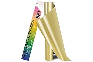 HTVRONT Metallic Gold HTV 12" x 8ft Heat Transfer Vinyl
