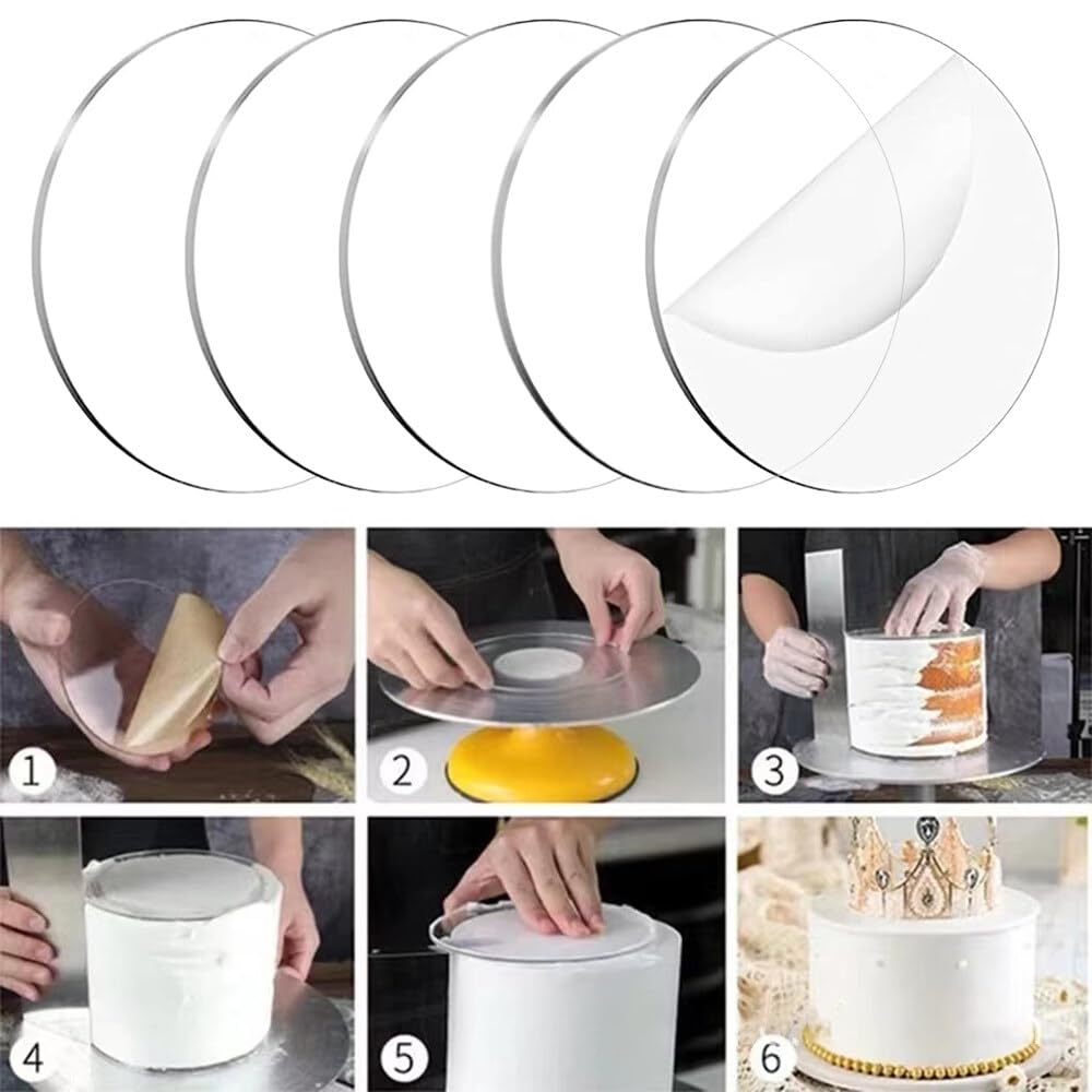 Gsrhzd Acrylic Discs, 5 PCS 25CM Clear Round Acrylic Circle Blanks Sheets 2MM Thick Transparent for Picture Frame, Painting - Image 4