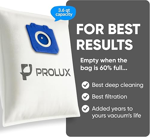 Miniatura 4 de Paquete de 6 bolsas HEPA y 2 filtros de poste para las aspiradoras verticales Prolux serie 6000/7000/8000/9000