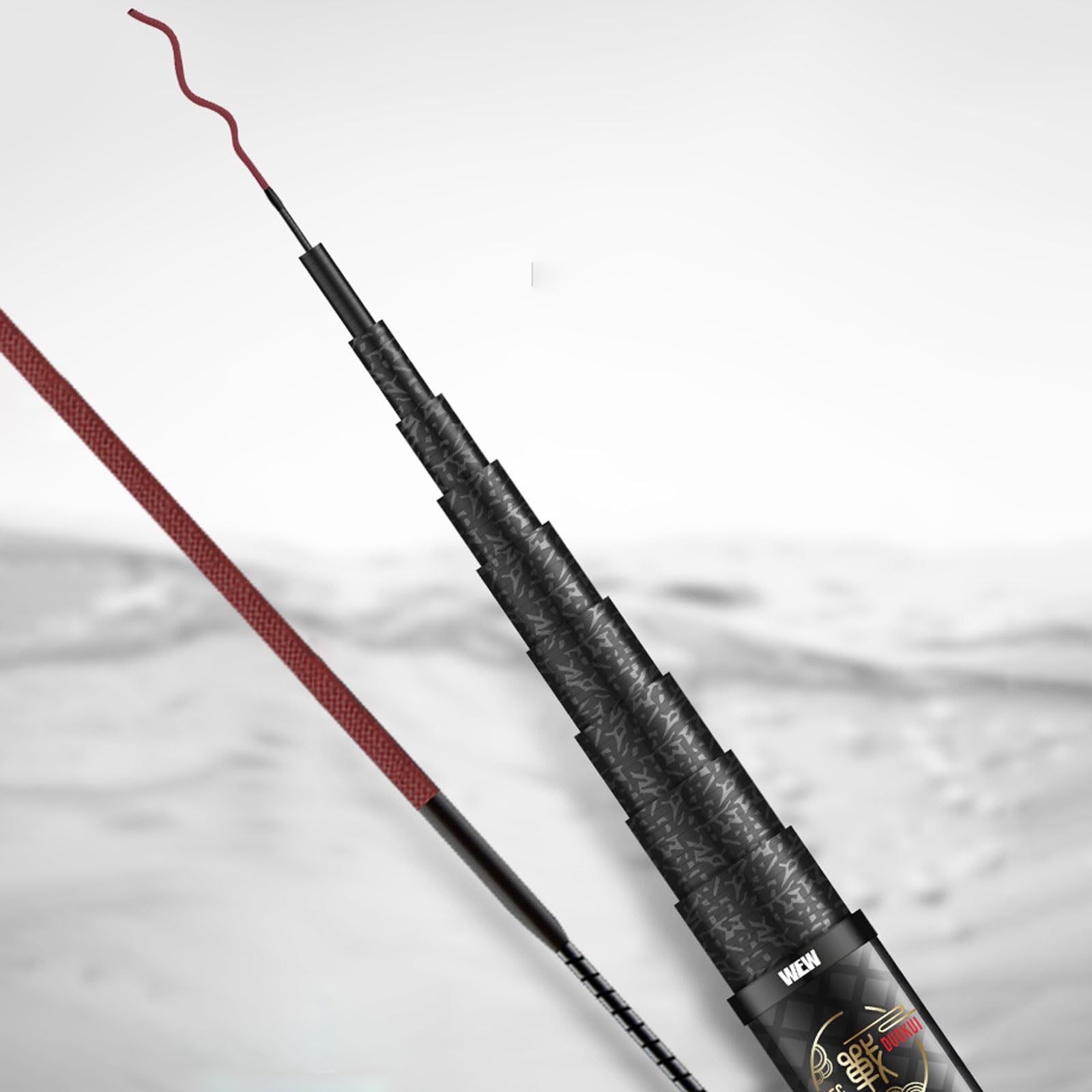 TUJISEK Telescopic Fishing Rod 8m-13m Ultra Hard Ultralight Carbon Fishing Pole Hit The Pole Long Distance Big Fish(8m) : Sports & Outdoors