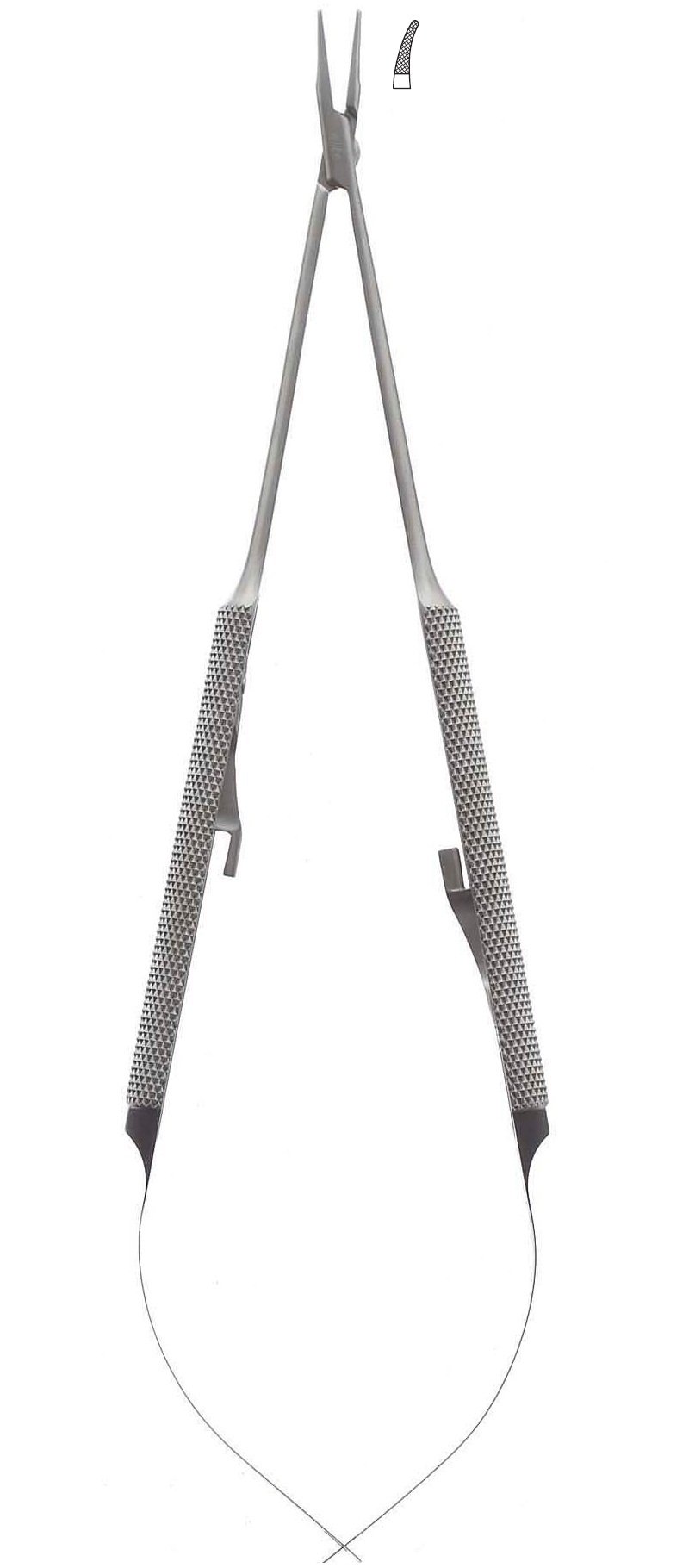 Micro Castroviejo Needle Holder, Curved, 14cm/5.5