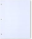Amazon Basics Loose Leaf Paper, College Ruled Paper, 3 Hole Punched, 150 Sheets, 11" x 8.5", 1 pack, White