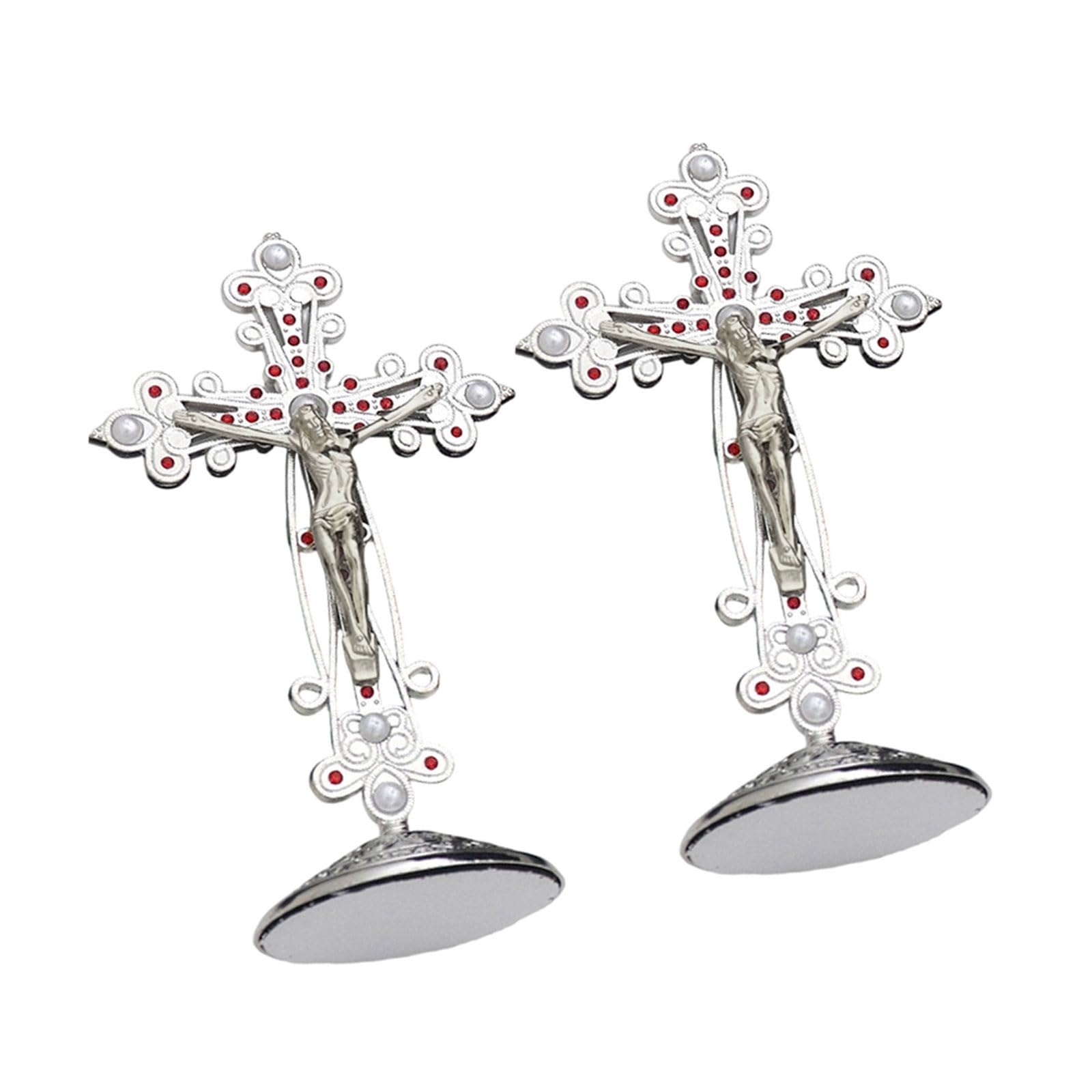 hogtnd Crucifix, Crosses for Table Catholic Standing Crucifix for Altars, Christ Statue for Christian Home Decorations, Standing Crosses for Altars/Table Decorations