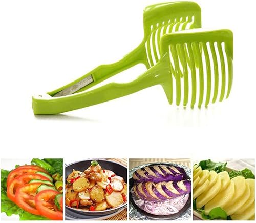 Miniatura 2 de AKOAK 1 paquete de rebanador de tomate, herramienta de plástico para cortar cocina, adecuada para frutas y verduras de piel suave, tamaño uniforme,