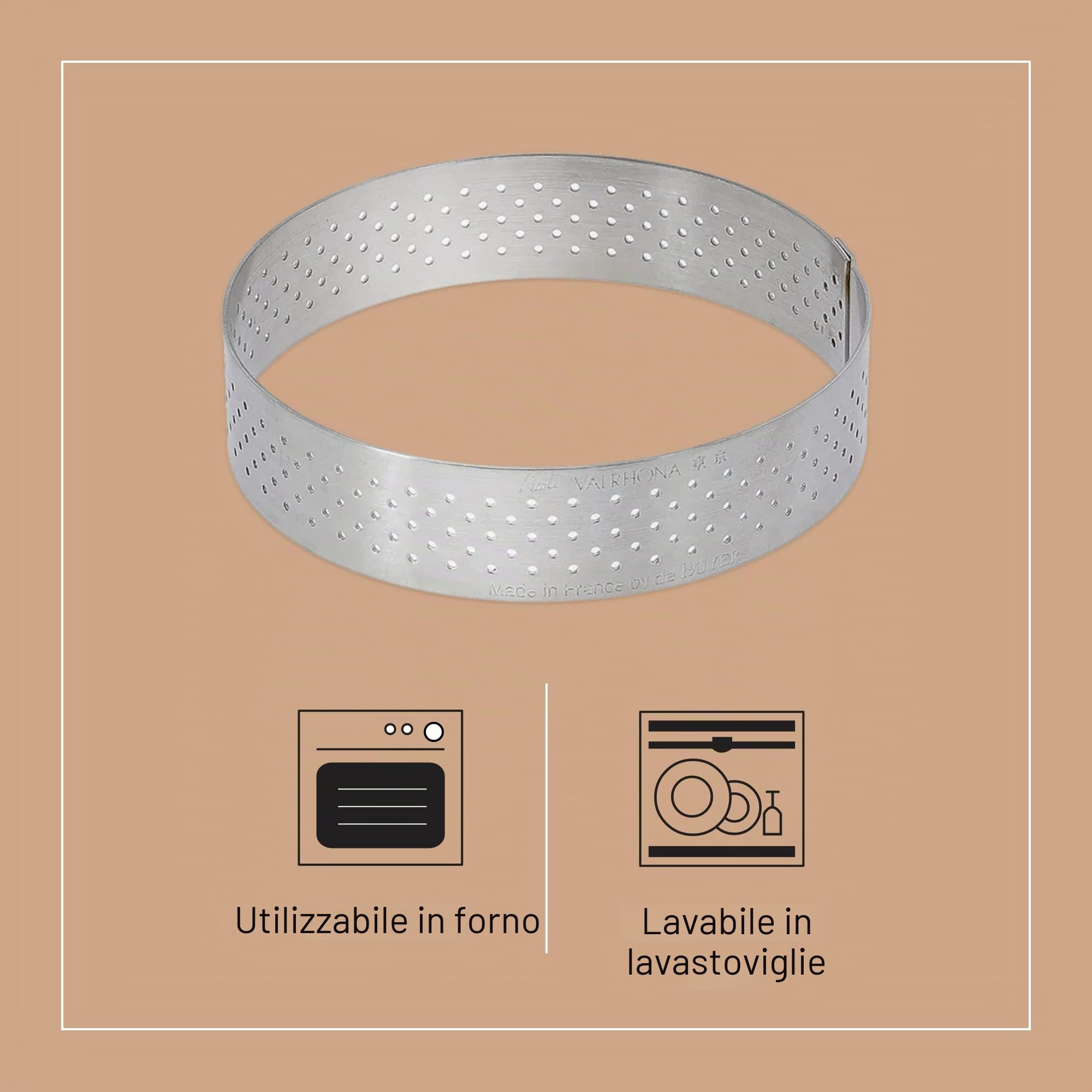 De Buyer Stampo per torte ad anello perforato, 3099.09