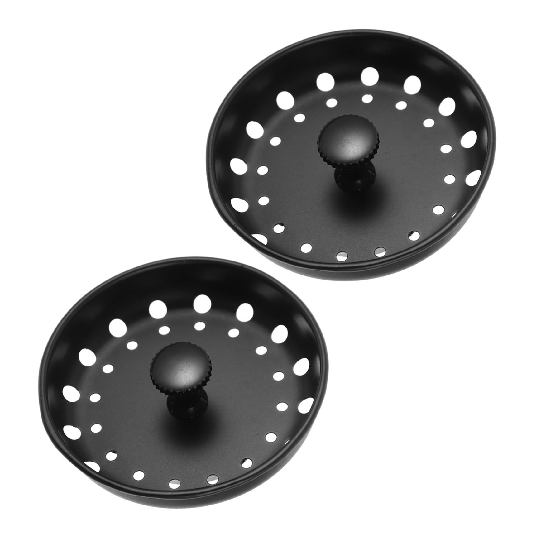 NUOBESTY 5 Sätze Abflusssieb Für Die Küche Spülensieb Wohnung Sinkt Filter Waschbeckenabfluss Abflussstopfen Für Waschbecken Spülsiebe Spülbecken Black Stahl 2 Stück * 5