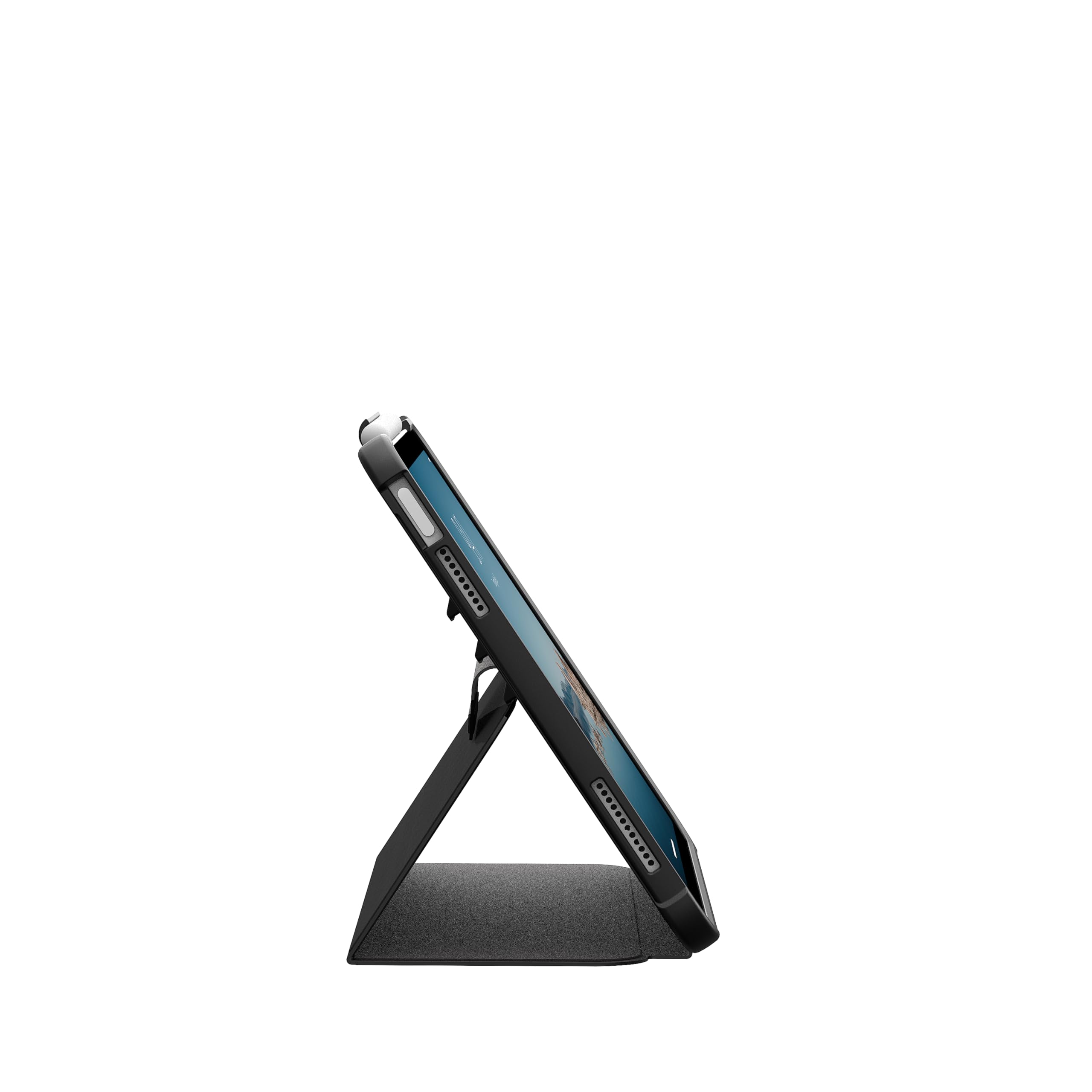 URBAN ARMOR GEAR Progettata per iPad Air 11 (7a generazione, 2025, M3), robusta custodia protettiva a portafoglio con supporto regolabile multi-angolo e portamatite Plyo LT ghiaccio/nero