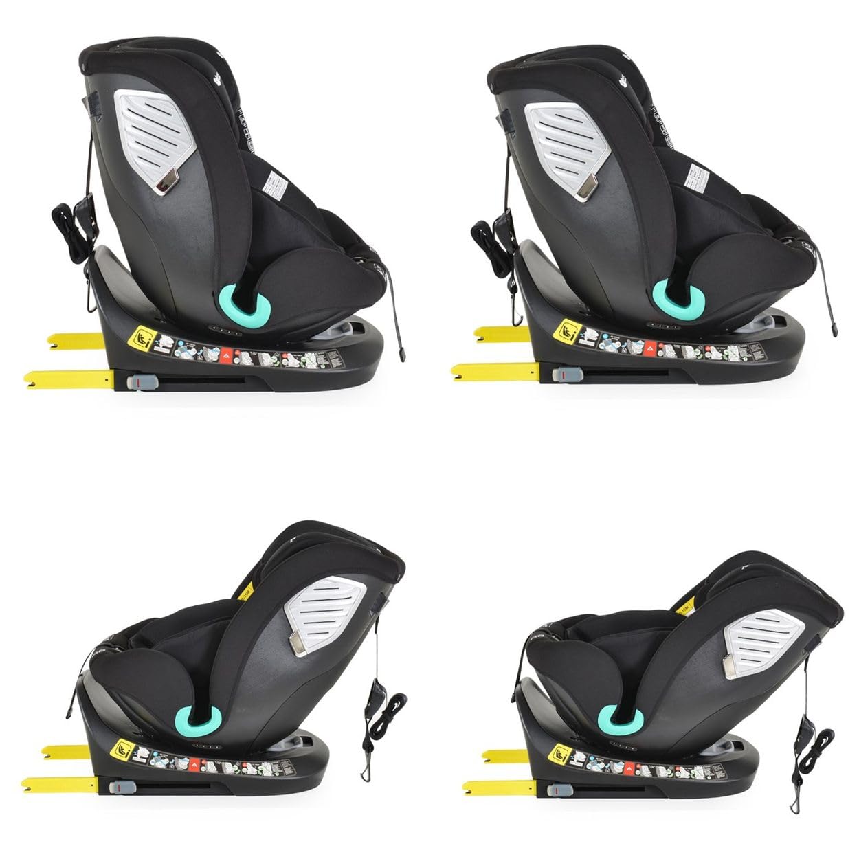 Moni, i-Size Serengeti fotelik dziecięcy (40-150 cm) Isofix, poduszka pod kark, kolor: czarny
