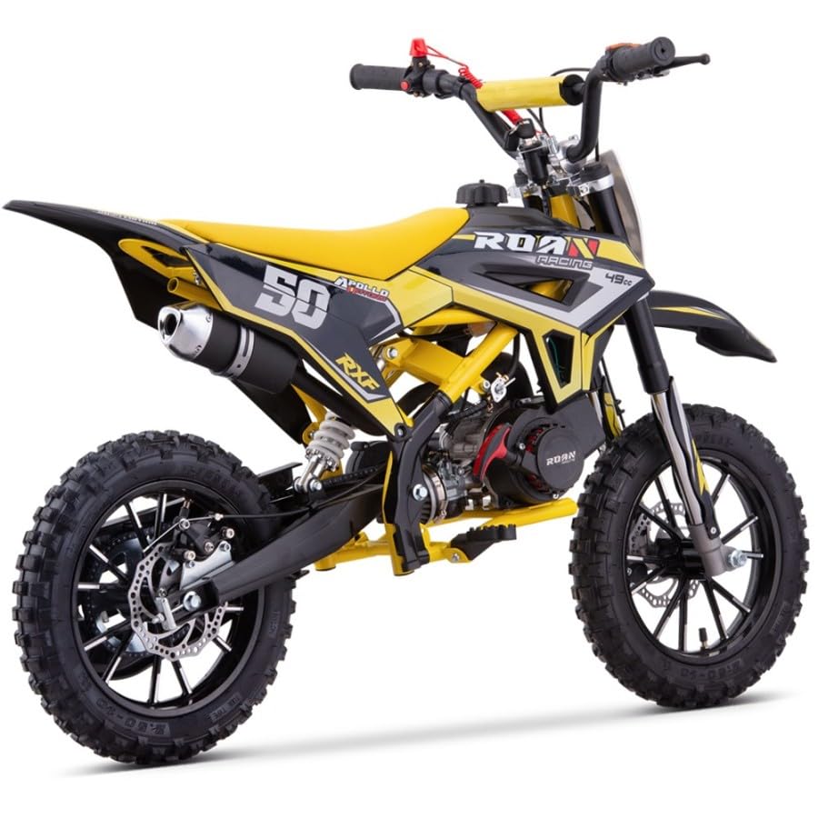Mini Moto Cross ROAN-RXF 49CC (4.5CV), Amarilla, NIÑOS DE 5 A 10 AÑOS
