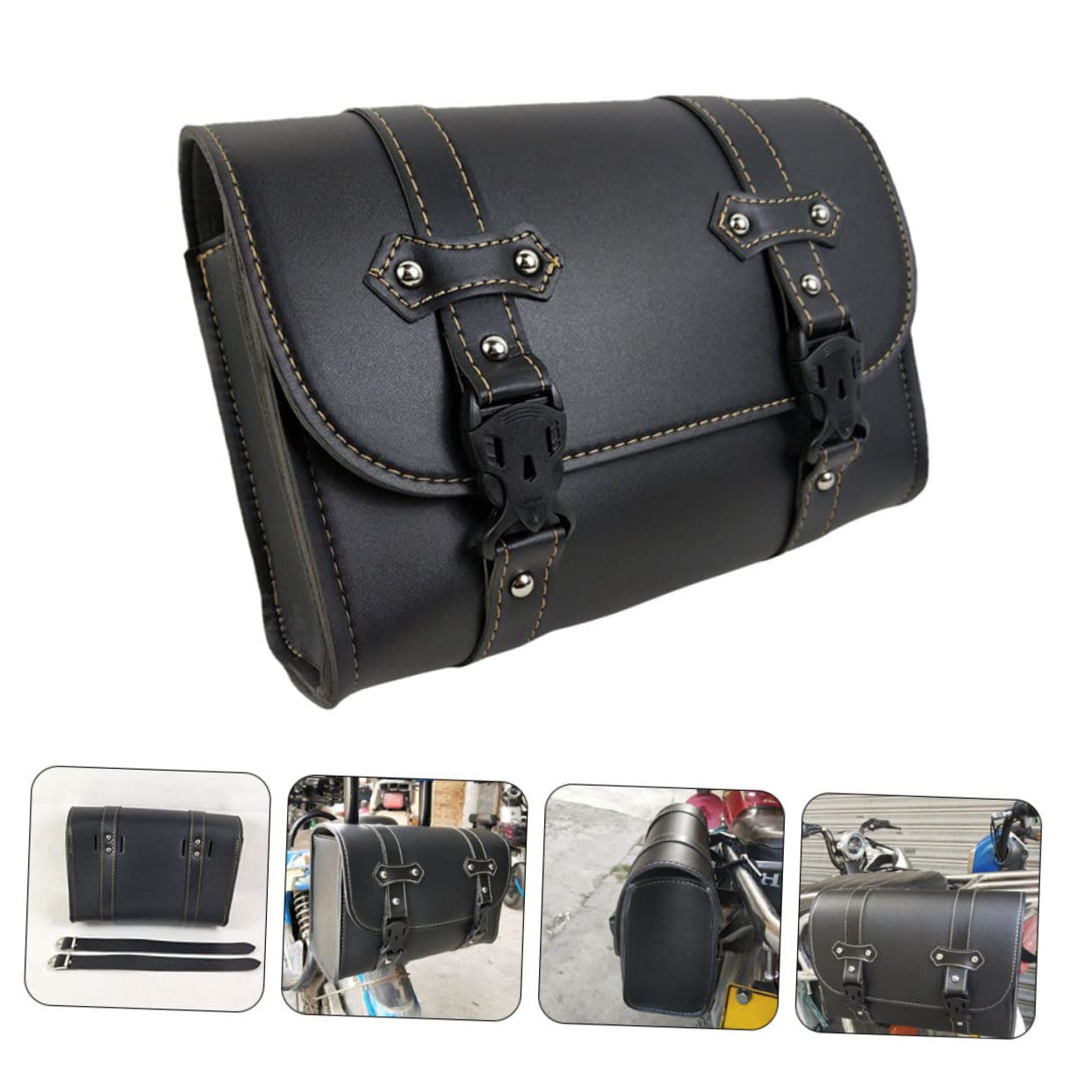 Anneome Borsa Laterale per Resistente con Capacità Facile da Installare Accessorio per Manubrio e Coda Adatta e Ciclistico