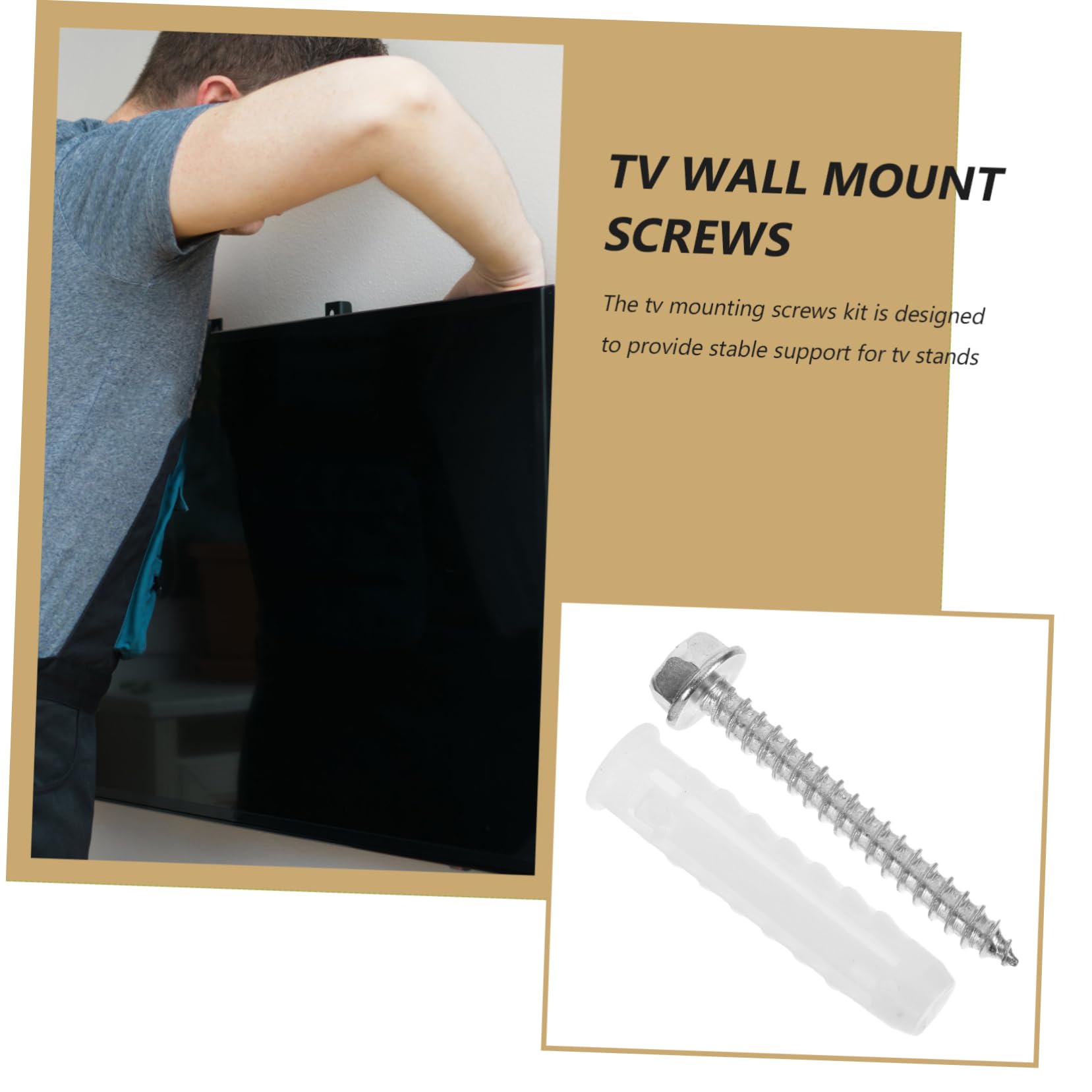 SOLUSTRE 50 Juegos De Accesorios De Montaje De Tv Clavos Para Colgar Fotos Anclajes De Pared De Yeso Tornillos De Hormigón Anclajes De Pared De Alta Resistencia Anclajes De Tornillo