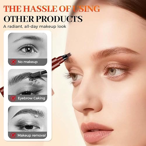 Miniatura 5 de Microblading - Lápices de cejas para mujer, 2026 actualizados, impermeables, 3D, microblading, lápiz de cejas de punta fina para maquillaje de cejas