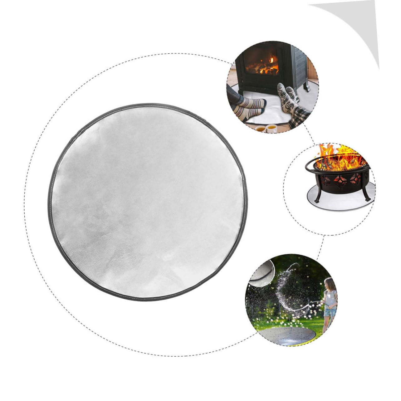 UKCOCO Tappetino Ignifugo per Barbecue Cuscino Protettivo Esterno Tappetino Riutilizzabile Resistente al per Patio e Fest