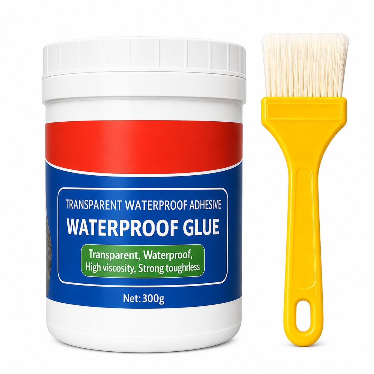 Crack Seal Glue with Brush Transparent Waterproof Glue for Roof Leakage Crack Seal Agent Roof Water Leakage Solution Water Proof Glue for Pipe Wall Tiles - 300gm (Pack Of 1)-image-45