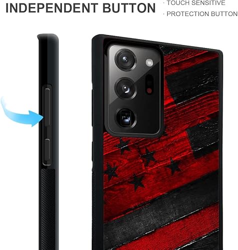 Miniatura 4 de DJSOK Funda compatible con Samsung Galaxy Note 20 Ultra, diseño con patrón de parachoques trasero, esquinas reforzadas antiarañazos, caver de TPU