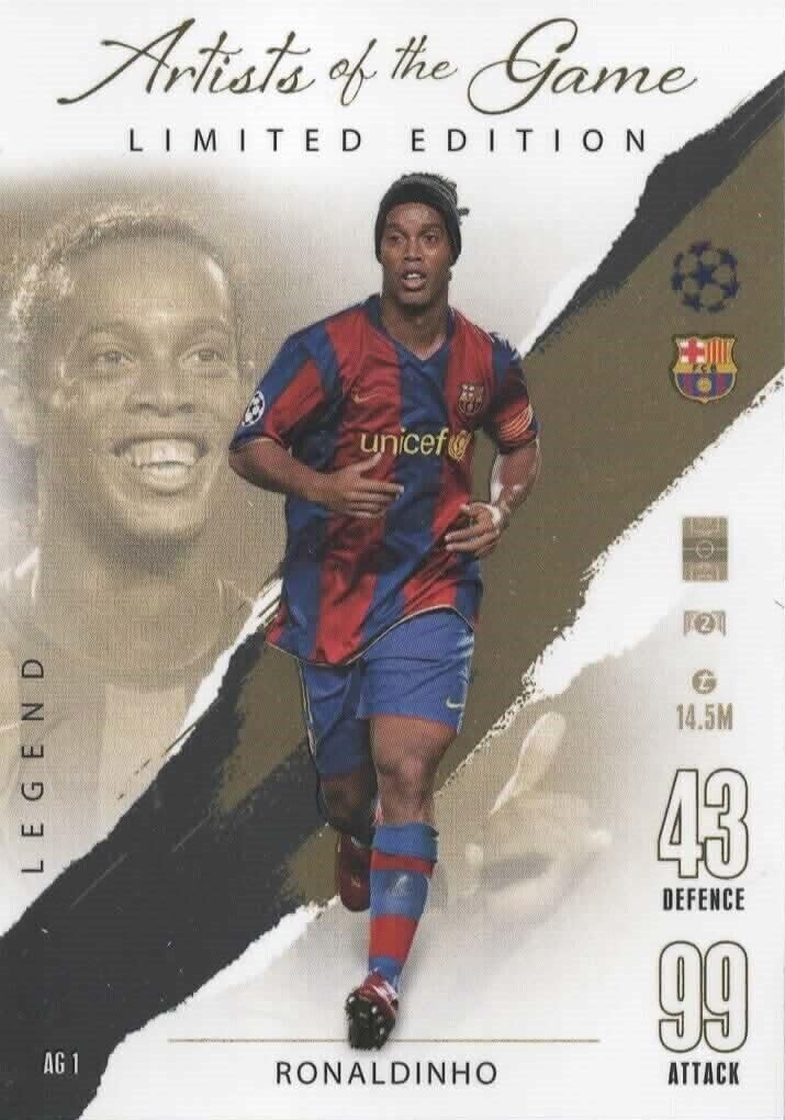 Topps Match Attax 2023 2024 Ronaldinho Artists of the Game Limited Edition Card