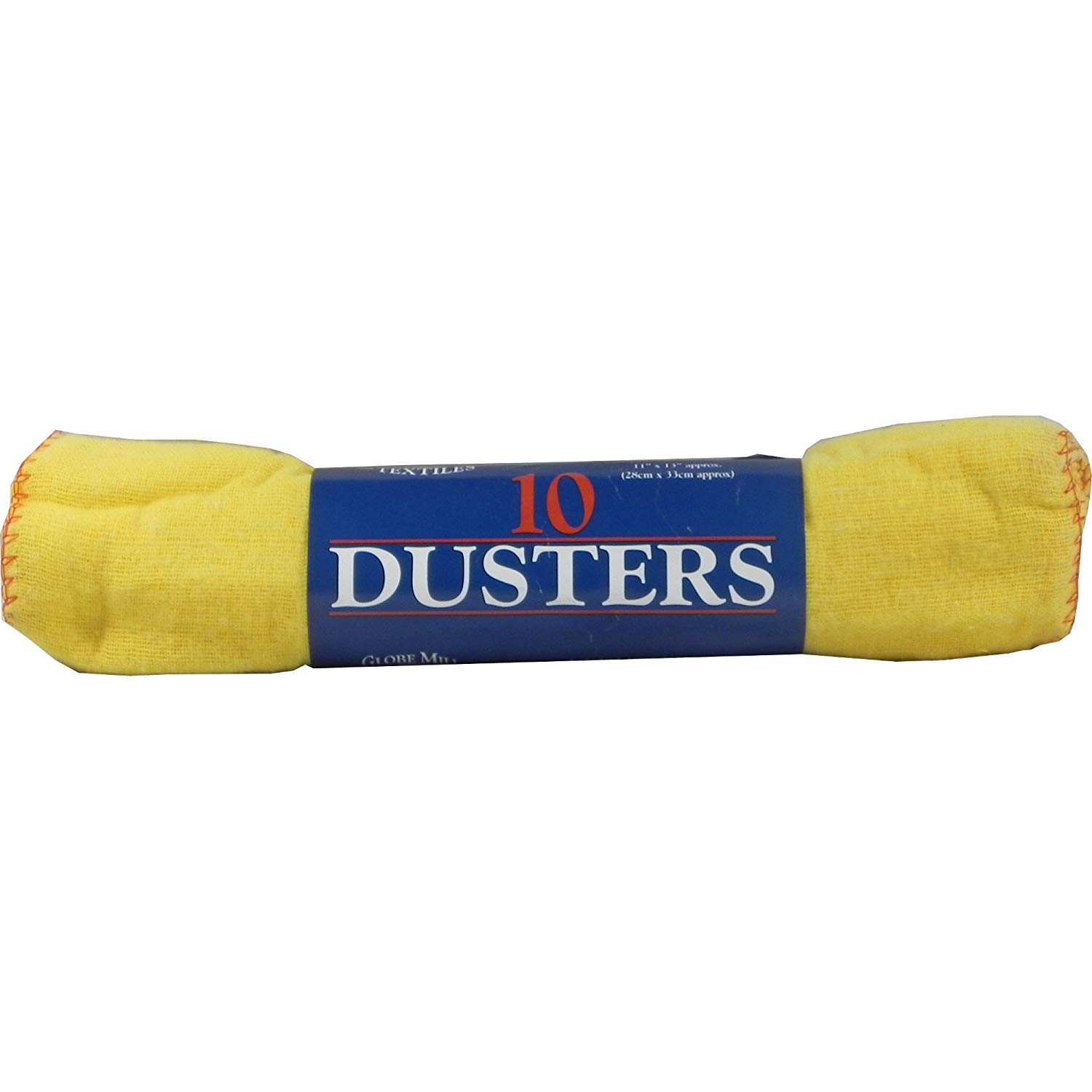 Unbranded Yellow Duster Cloth's Red Trim 28cm x 33cm 8-Pack - PACK (36): Specially Woven Design Multi Value Pack Extra Soft Ideal for all surfaces Contains 10 Dusters