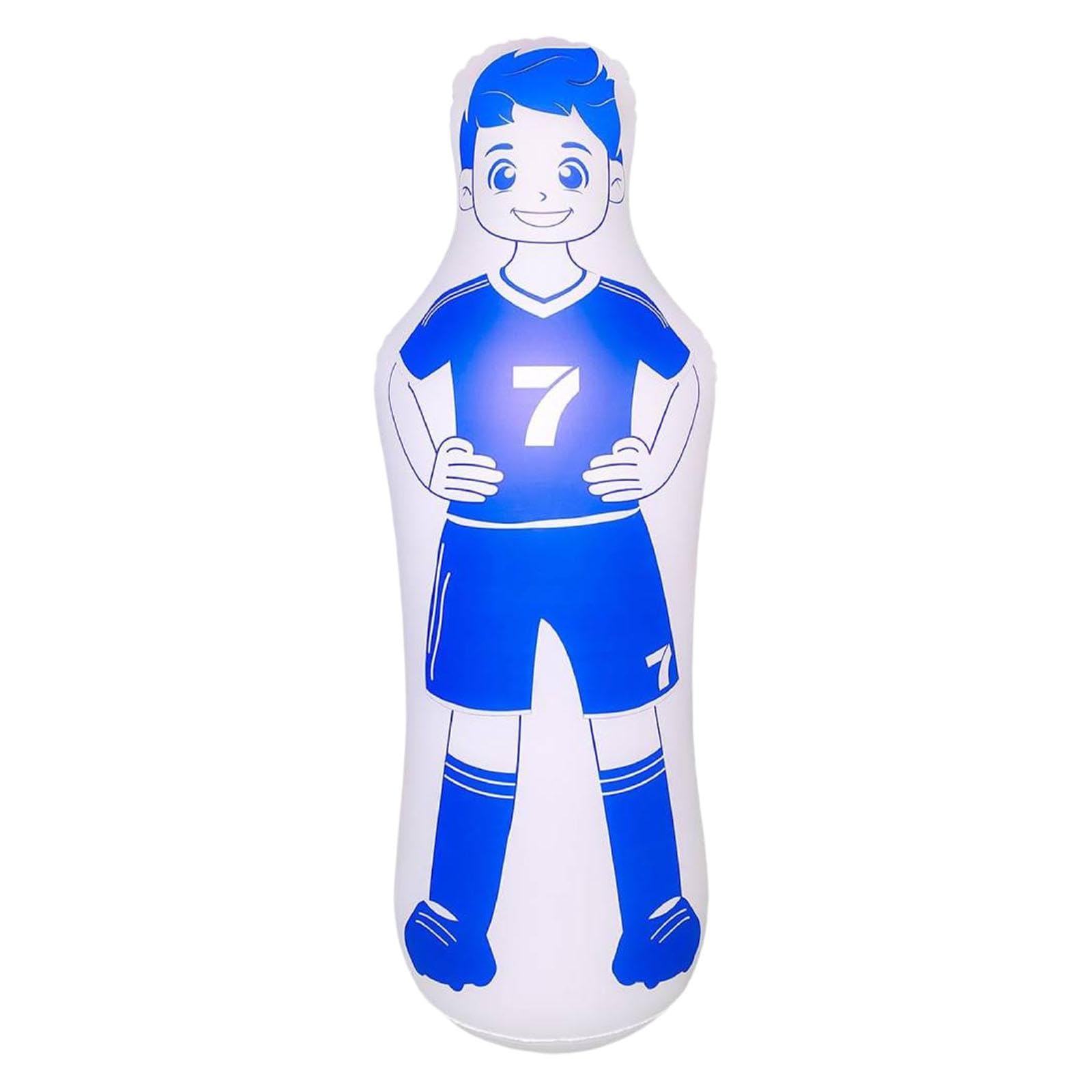 Milageto Mannequin de Football Gonflable, Exercices de Dribble et de Passe, Poteaux D'entraînement Légers, Mur de Coups Francs, Gardien de But