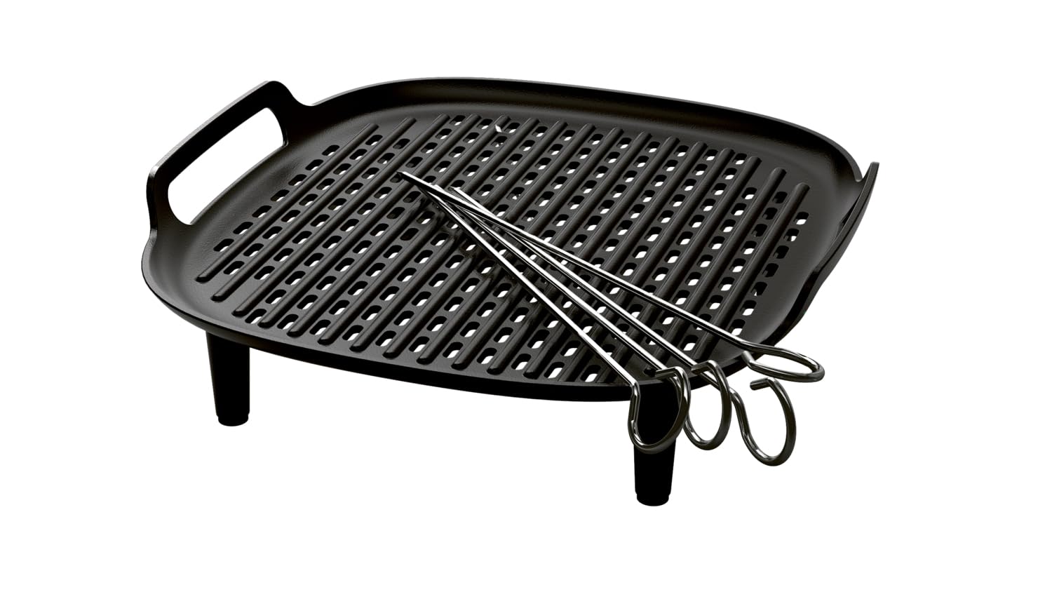 Philips Airfryer Zubehör für 4.2L Heißluftfritteuse und 7.1L Flexible Basket, Grill-Kit, Grillplatte und 4 Spieße, HD9926/00