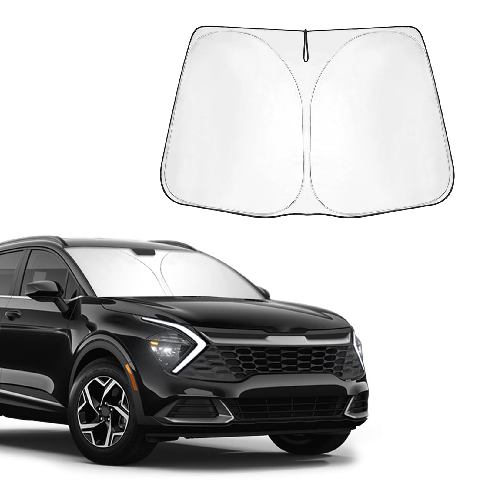 Pare-Soleil Pare-Brise pour Kia Sportage NQ5 (2021-2026) & Kia Sportage QL (2015-2020) Pare-Soleil Pliable avec Isolation Thermique et Protection UV, Kia Sportage 2025 Accessoires