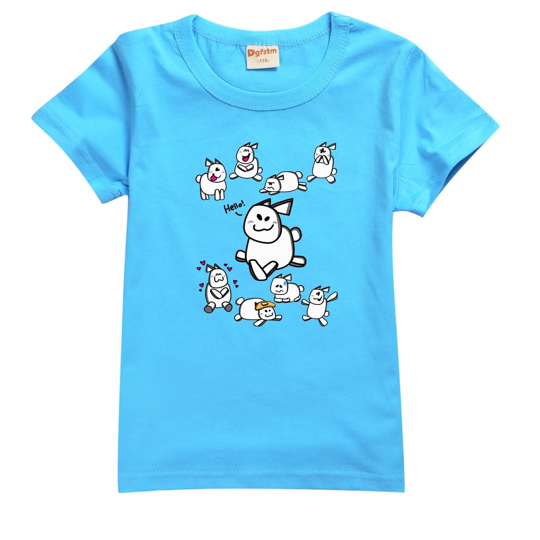 Hzsyc Boys Light Blue Forsaken Gubby T-Shirts Kids Funny Cute Rabbit Gubby Pullover Shirt (,13-14Years)