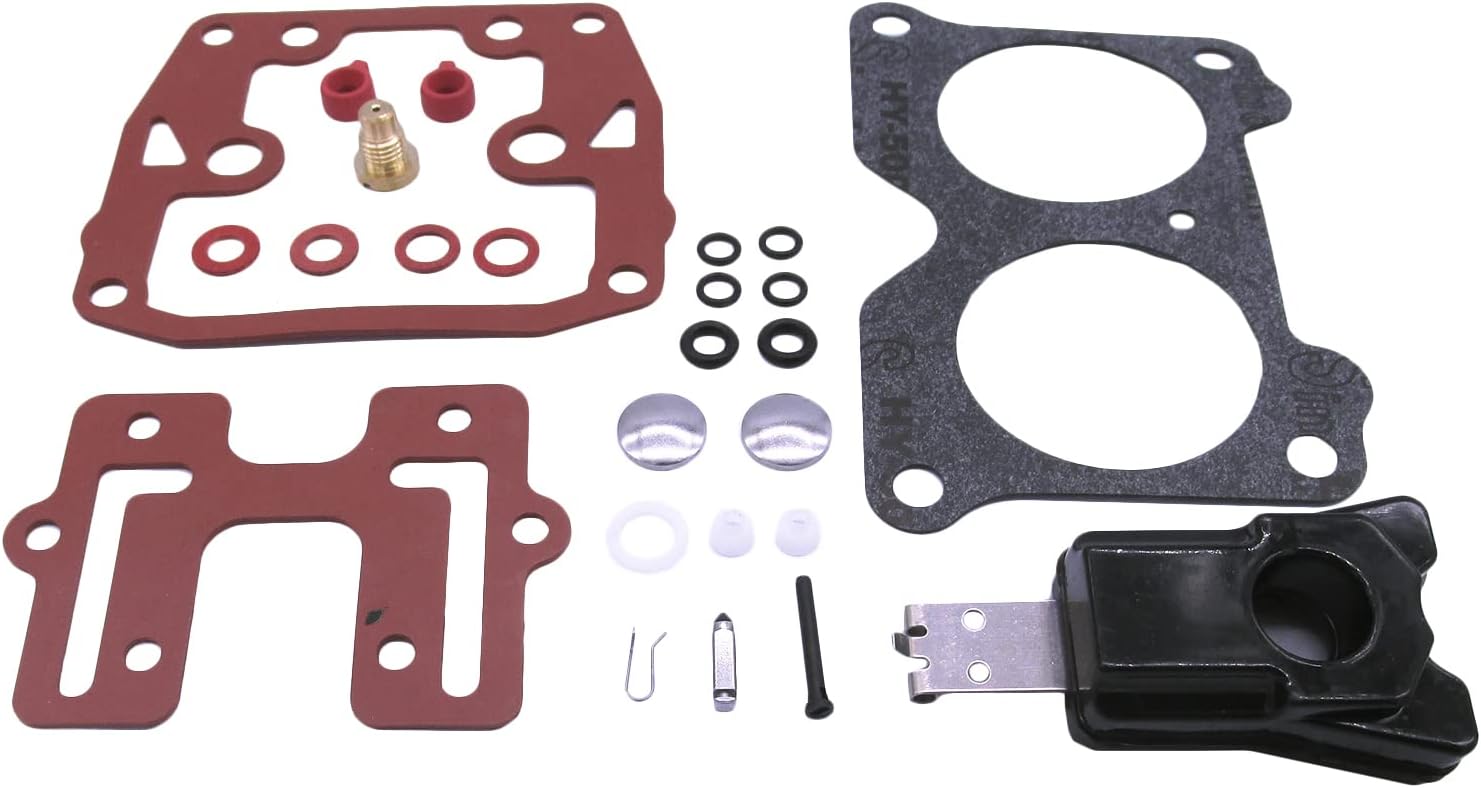 Boat Engine 0439076 439076 777718 390055 392550 398526 435443 434888 439076 433519 Carburetor Rebuild Repair Kit for Evinrude Johnson OMC V4 85HP 90HP 100HP 115HP 125HP 140HP-235HP, fit Sierra 18-7046