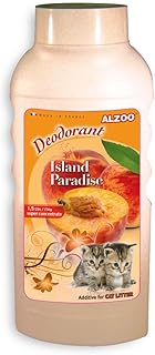ALZOO Cat Litter Deodorizer, Island Paradise Scent - Neutralize and prevent odor formation -- Prolong the life of your litter -- 26 oz - about 30 uses