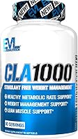 Vista 1 de Evlution Píldoras CLA de ácido linoleico conjugado, píldoras de dieta CLA de 1000 mg para apoyar la pérdida de peso, quema de grasa, músculo magro