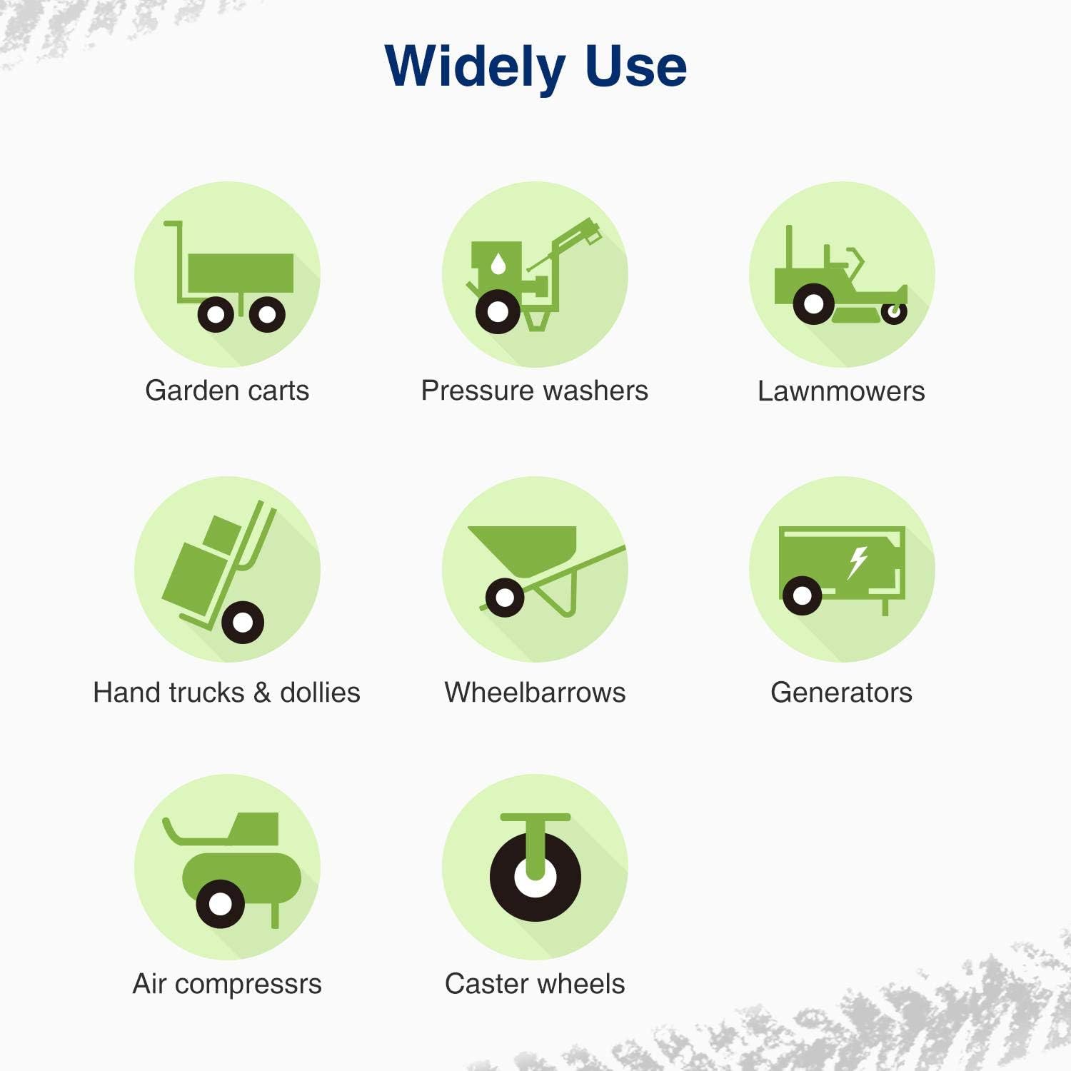 Flаѕh Dеаlѕ - 40% оƒƒ 11x4.00-5 Flat Free Zero Turn Mowers Tire on Wheel,3/4 Bushings,5 Centered Hub, Smooth Tread,Set of 2