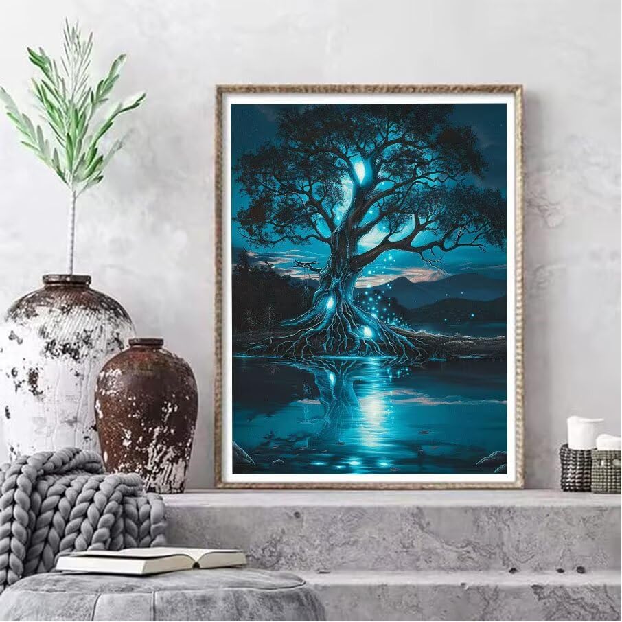 Broderie Diamant Kit Complet Lune Cristal Strass 5D 70x90cm - 2