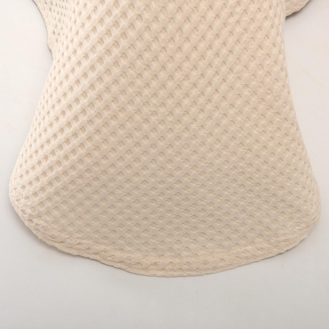 Colcha Beige para Camas 180/200 - 280 x 260 cm - Elegante patrón de Waffle - 100% Algodón Prelavado