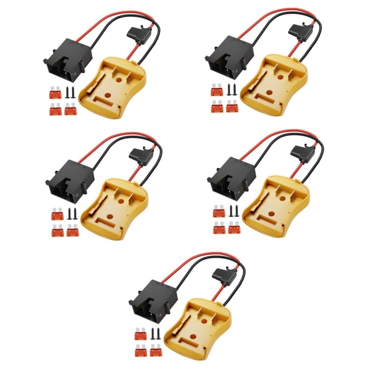 iplusmile 5 Pezzi Adattatore Alimentazione per Batterie Versatile per Strumenti Elettrici e Giocattoli Facile Installazione e Alta Affidabilità per Progetti da Te