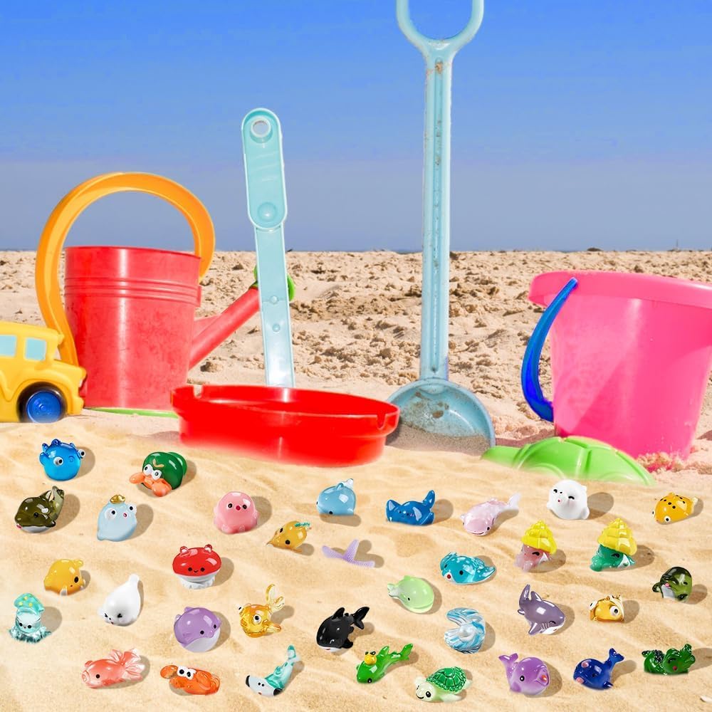 36 Minifiguras De Animales Marinos De Resina - Decoración Para Acuarios, Bonsáis O Jardines En Miniatura 36 Minifiguras De Animales Marinos De Resina - Decoración Para Acuarios, Bonsáis O Jardines En Miniatura