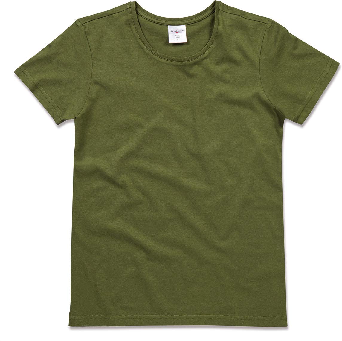 Stedman Apparel Women's Classic-T Plain Short Sleeve T-Shirt, Green (Hunters Green), 12 (Manufacturer Size:Medium)