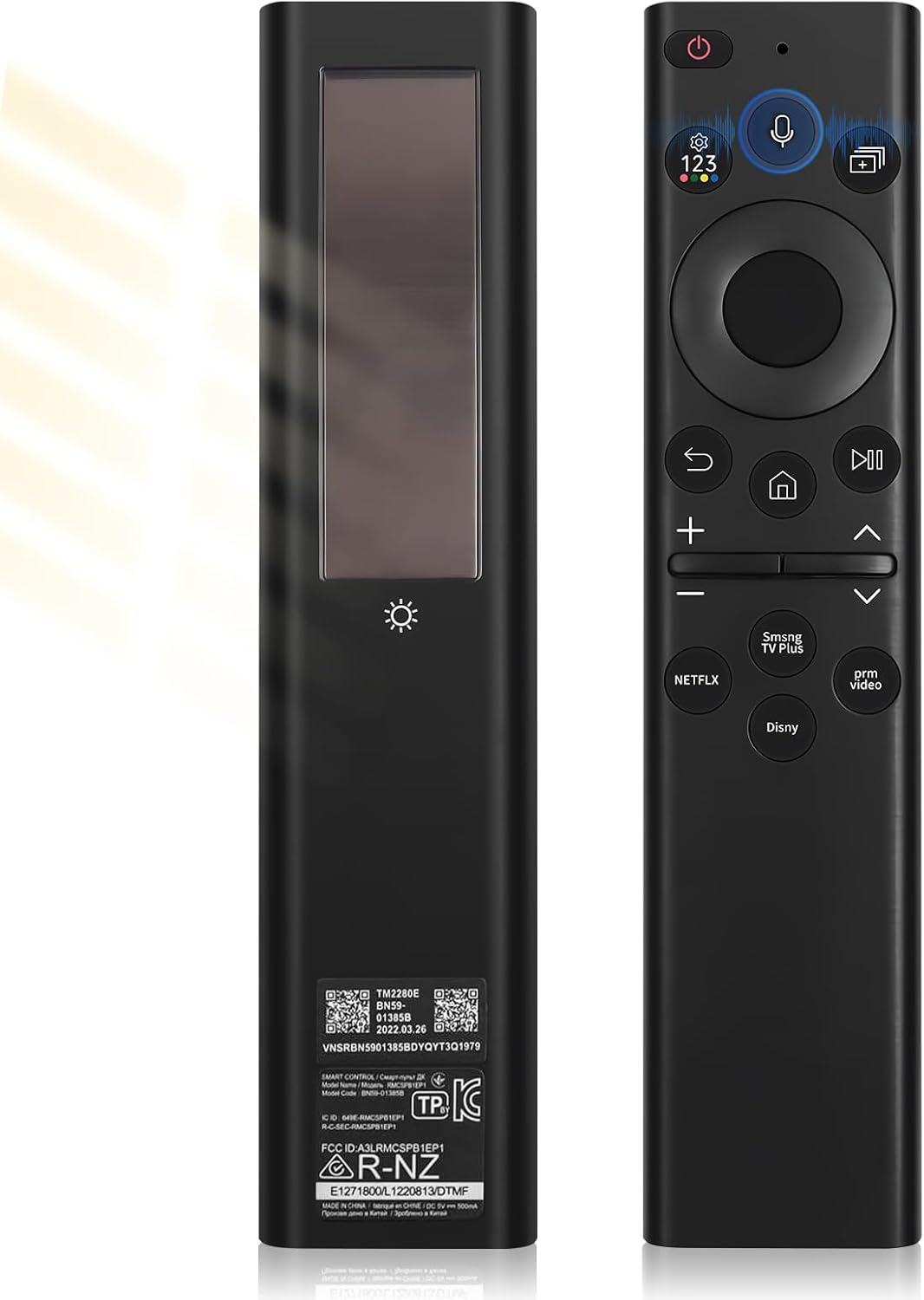 New BN59-01385A Solar Voice Remote Replacement for Samsung TV Remote with 4 Shortcut Buttons, Compatible with Samsung Smart TVs 2018~2025 4k 8K Ultra HD Neo QLED, The Frame and Crystal UHD Series