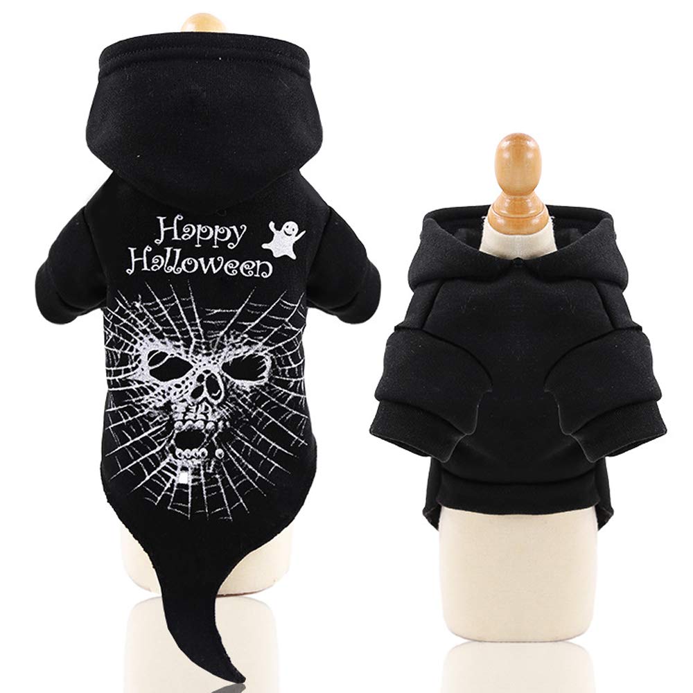 Abcsea Ropa para Perros para Mascotas De Halloween, Disfraz De Mascota De Halloween, Disfraces De Halloween para Mascotas, Disfraz para Perro De Halloween, Disfraz De Cráneo Estilo para Perro, L