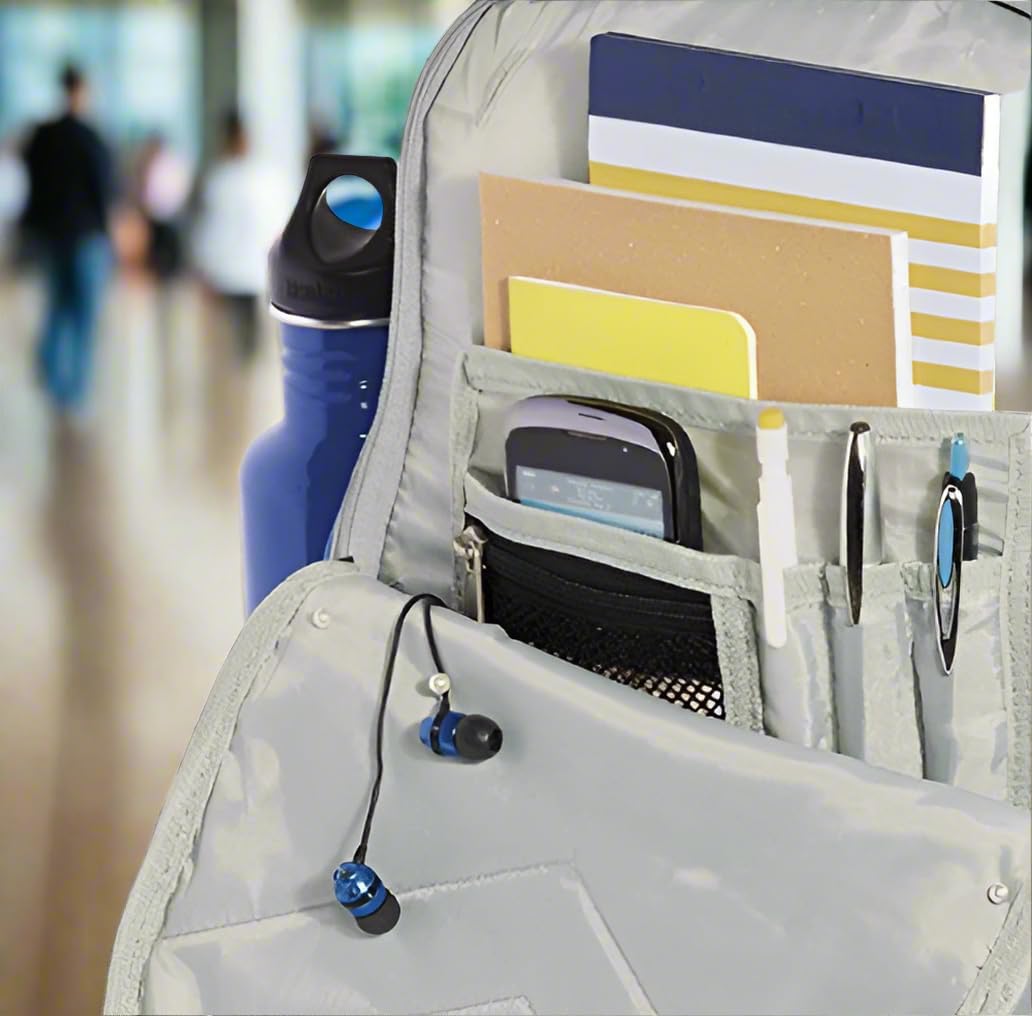 Broad Bay James Madison University Backpack JMU Laptop Computer Bag (Black & Gray) - Image 4