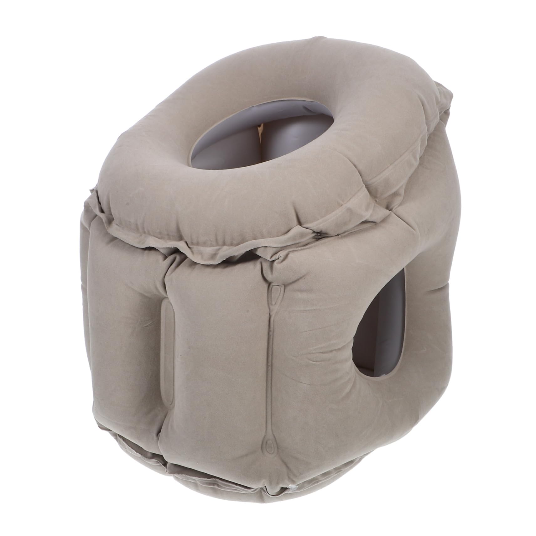 Oreiller cervical gonflable pour soulager le cou en voiture et en avion